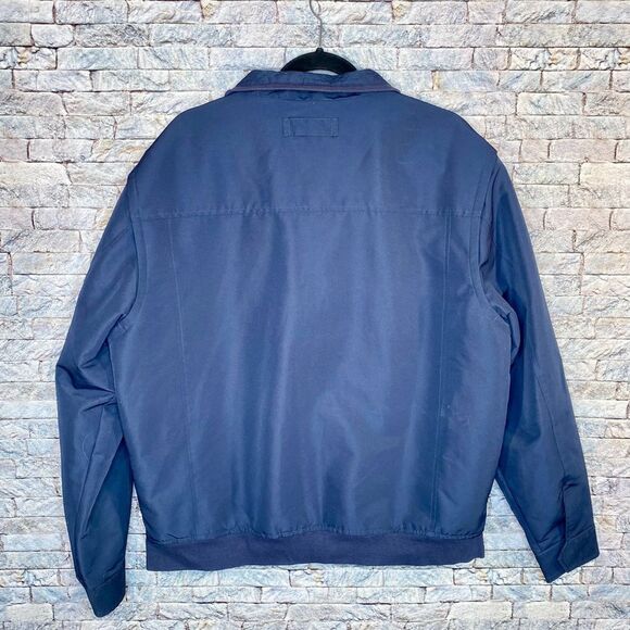 Dockers Full Zip Navy Jacket for Men Size Large Weatherproof with Pockets - Picture 2 of 4